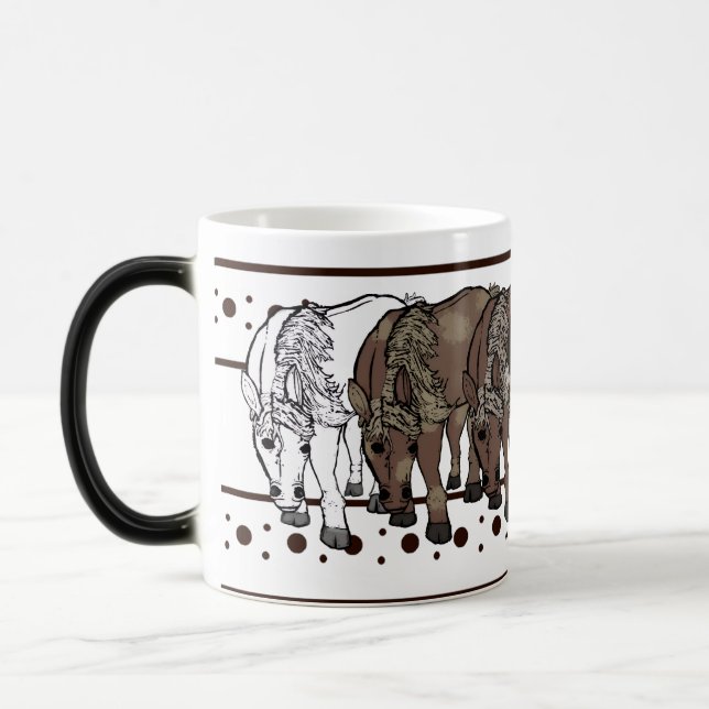 Pferde Farbmorph Tasse (Links)