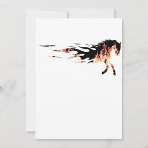 Pferde, Flammen, Logo für Pferde, Pferde Dankeskarte