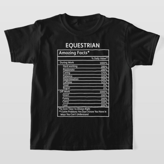 Pferde Funny Reitsport Facts Daily Value Riding Ho T-Shirt (Ablage )