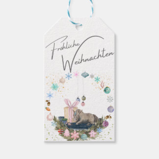 Pferde Geschenkanhänger Weihnachtsmotiv