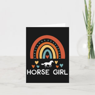 Pferde Girl Horseback Rainbow Pferde Lover F Karte