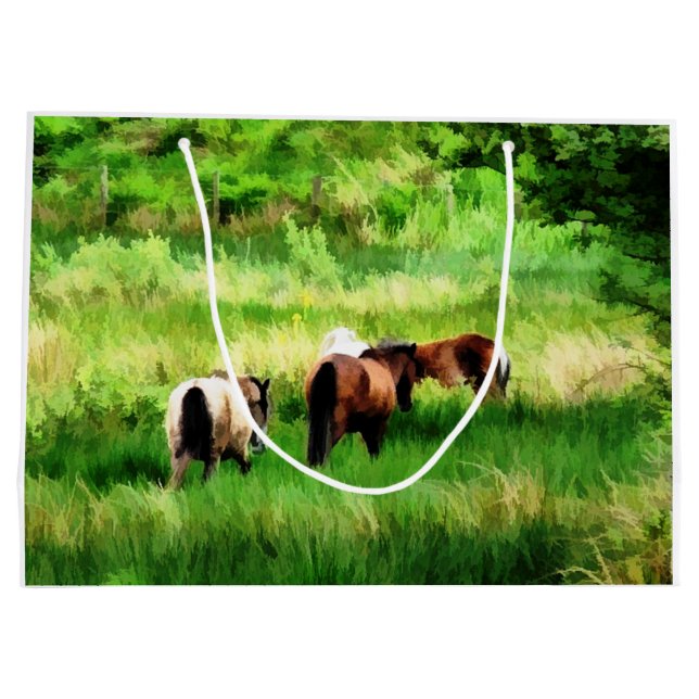 PFERDE GROßE GESCHENKTÜTE (Rückseite)