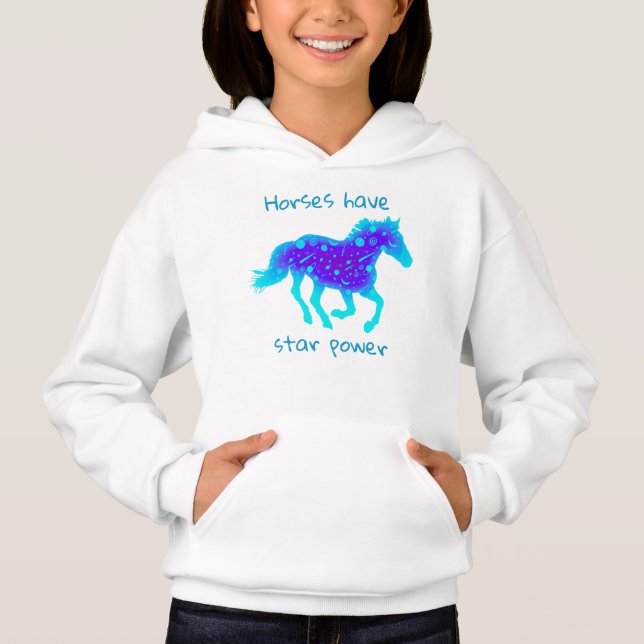Pferde haben einen Star-Power Hoodie (Vorderseite)