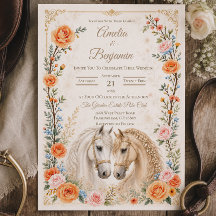 Pferde-Hochzeitseinladung