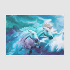 Pferde im Flight Decoupage Seidenpapier