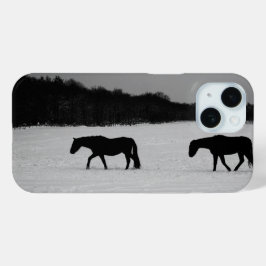 Pferde im Schnee Case-Mate iPhone Hülle