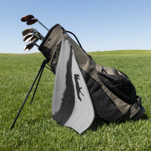 Pferde im Schnee gtcnm Golfhandtuch (Gras)