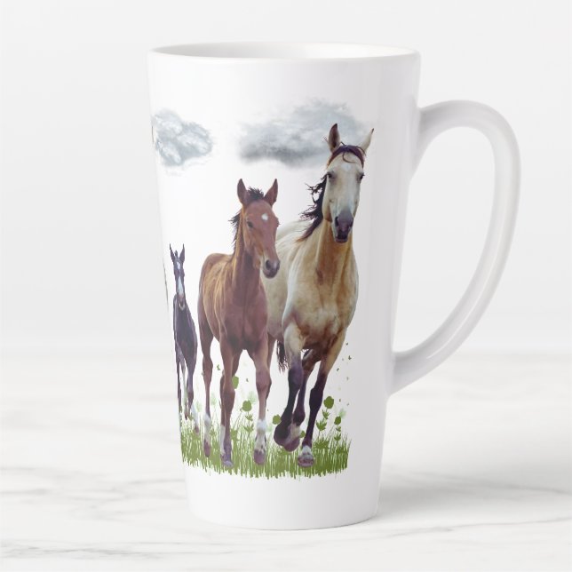 Pferde in einer Wiese-Tasse Milchtasse (Rechts)