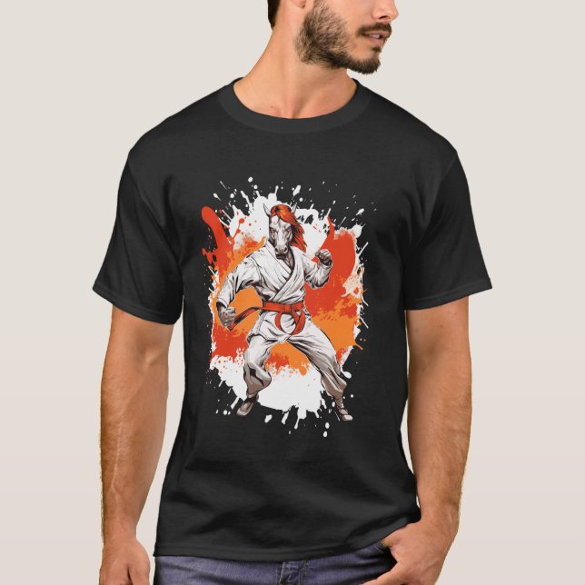 Pferde Karate Tierkämpfer Judo T-Shirt (Vorderseite)