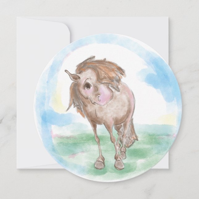 Pferde Karte für Pferde-und Ponyliebhaber (Vorderseite)