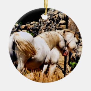 PFERDE KERAMIK ORNAMENT