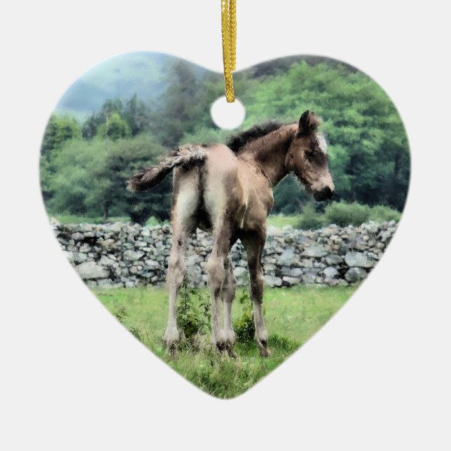 PFERDE KERAMIK ORNAMENT (Vorne)