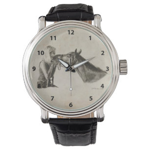 Pferde Kisses Artwork Armbanduhr