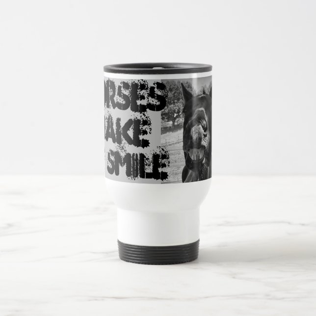 Pferde lassen mich lächeln Tasse (Mittel)
