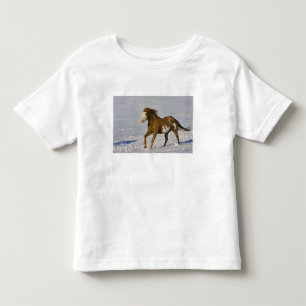 Pferde laufen im Schnee Kleinkind T-shirt