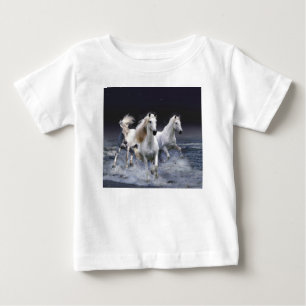 Pferde laufen Kissen Baby T-shirt