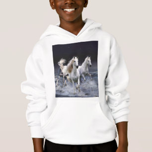Pferde laufen Kissen Hoodie