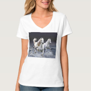 Pferde laufen Kissen T-Shirt