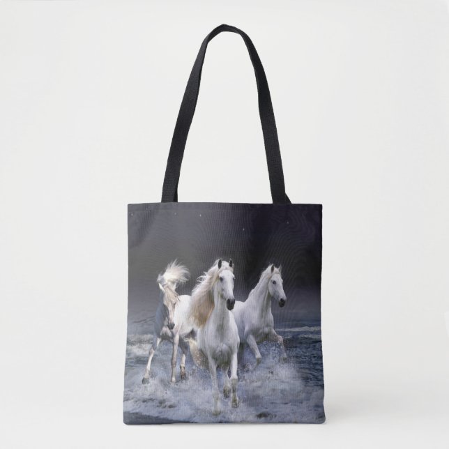 Pferde laufen Kissen Tasche (Vorderseite)