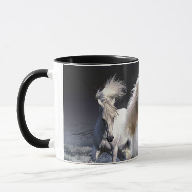 Pferde laufen Kissen Tasse (Links)