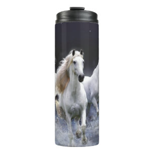Pferde laufen Kissen Thermosbecher