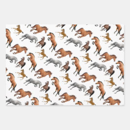 Pferde-Liebe Geschenkpapier Set