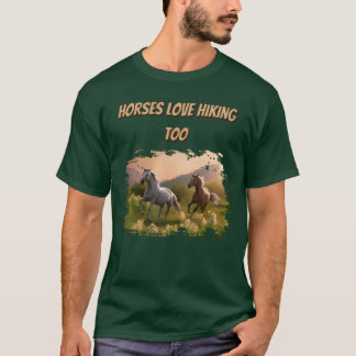 Pferde Liebe Hikingoo Freund T-Shirt