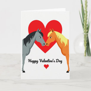 Pferde-Liebes-Valentinstagskarte Karte