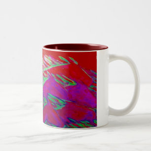Pferde lila zweifarbige tasse