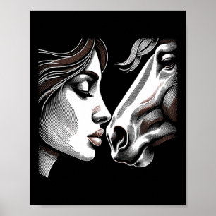 Pferde Mama Pferdesportler Cowgirl für Wo Poster