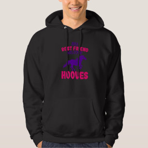 Pferde mein bester Freund hat Hooves Rider Pferd L Hoodie
