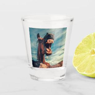 Pferde-Mund-Zähne Neigh Wild Horse Animal Schnapsglas