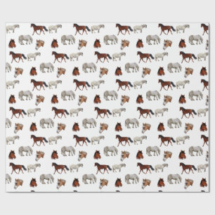 Pferde Muster Geschenkpapier