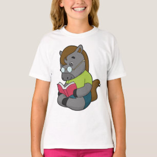 Pferde-Nerd-Brille T-Shirt