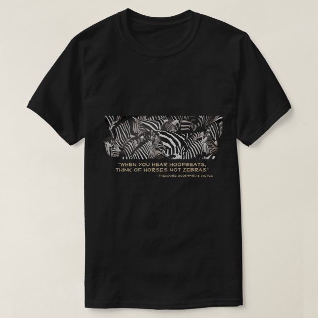 Pferde, nicht Zebras T-Shirt (Design vorne)