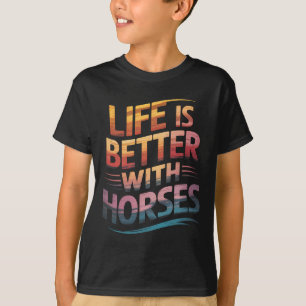 Pferde Niedlicher leben besser mit Pferden oder T-Shirt