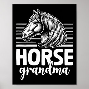 Pferde Oma Reitsport Großmutter Pferde Poster