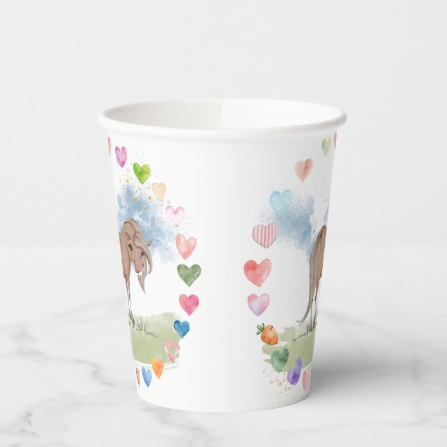 Pferde Pappbecher für Kindergeburtstag (Links)