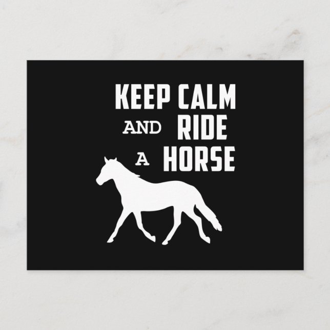 Pferde Pferde Pferdereiten Reiten Behaltend Ruhe G Postkarte (Vorderseite)