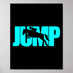 Pferde Pferderückfahrt Sprung Jumping Eventing T S Poster