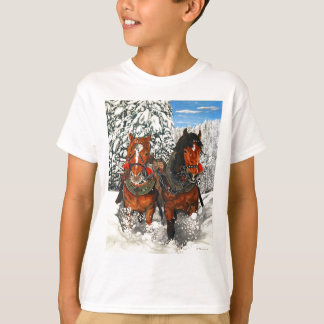 Pferde pflügen T-Shirt