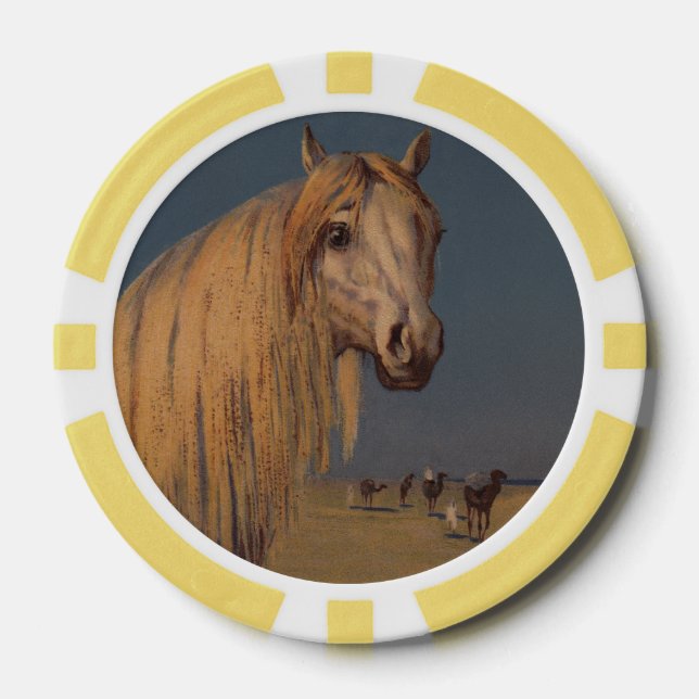 Pferde Poker Chip Luck Arabian Hengstdüste (Vorderseite)