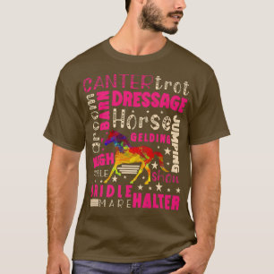 Pferde Pony Horseback Ride Canter Trot Dressage Sp T-Shirt