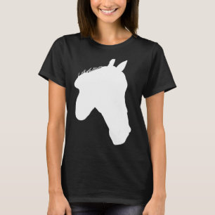 Pferde Print Horse Motif Reitsport Silhouette T-Shirt