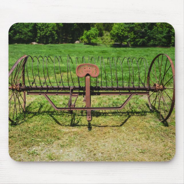Pferde-Rechen Mousepad (Vorne)