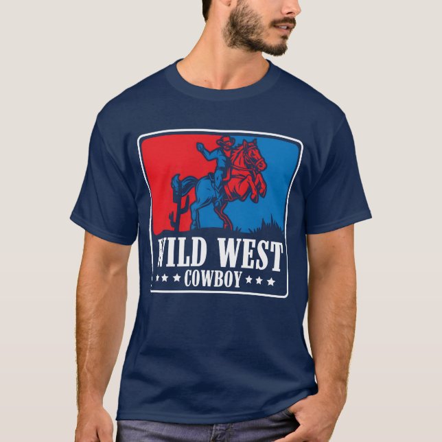 Pferde Revolver Bank Robbery Dressage boy T-Shirt (Vorderseite)
