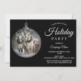 Pferde & Rustic Wood Corporate Holiday Party Einladung