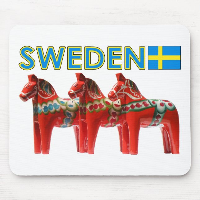 Pferde Schwedens Dala Mousepad (Vorne)