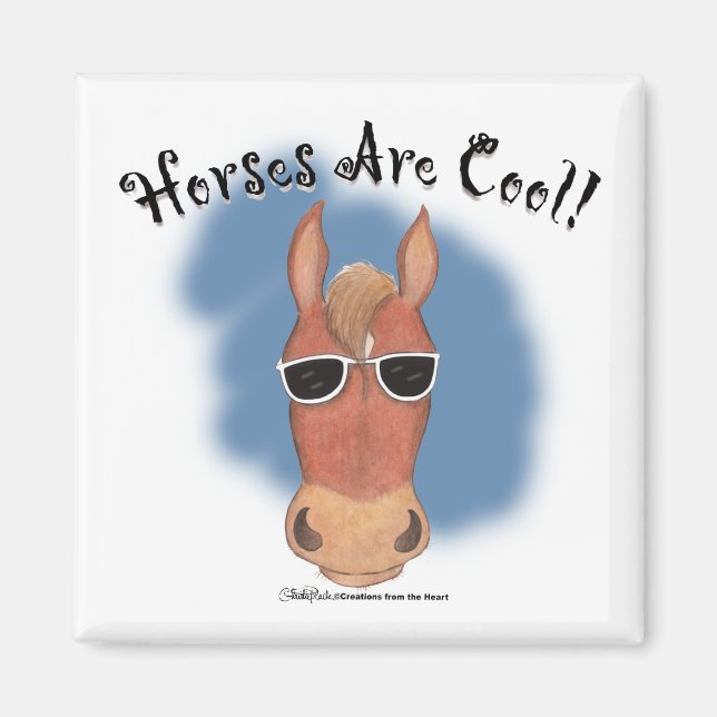 Pferde sind Cool! Magnet (Vorne)
