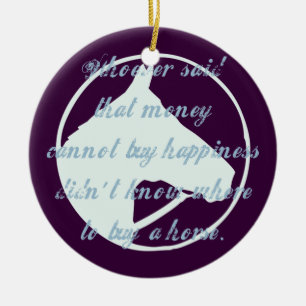 Pferde sind glücklich keramik ornament